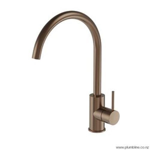 Buddy Kitchen Mixer Round Spout Brushed Bronze PVD - Plumbline