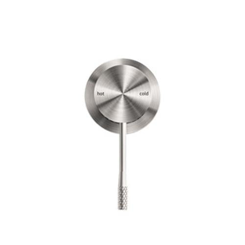 Opal Shower Mixer 60mm Plate Brushed Nickel - Nero