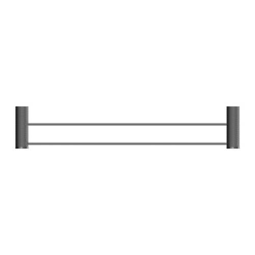 Opal Double Towel Rail - Nero 600mm Graphite