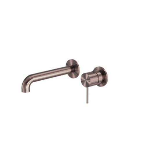 Mecca Wall Basin/Bath Mixer Separate Back Plate - Nero 230mm Brushed Bronze