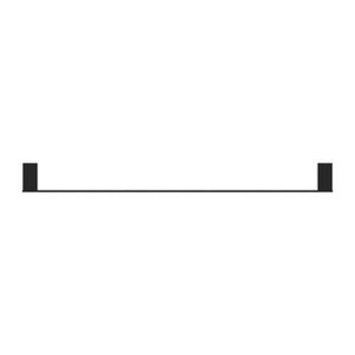 Celia Single Towel Rail - Nero 800mm Matte Black