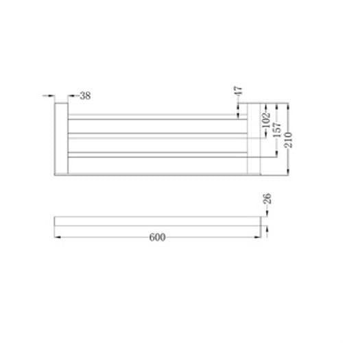Celia Towel Rack Brushed Nickel - Nero
