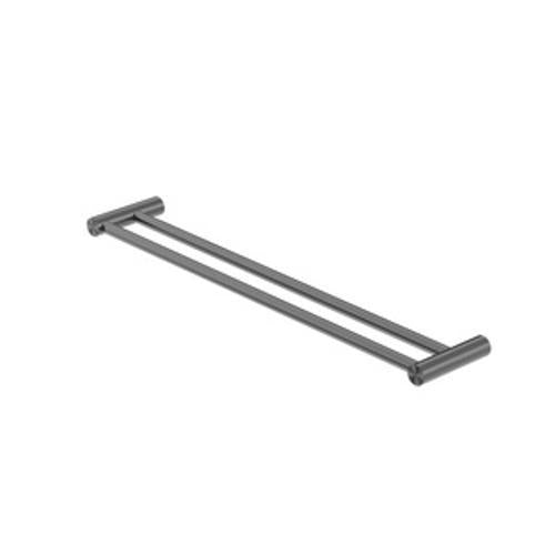 Mecca New Double Towel Rail - Nero 600mm Gun Metal
