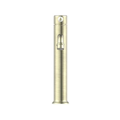 York Tall Basin Mixer Aged Brass With White Porcelain Lever - Nero