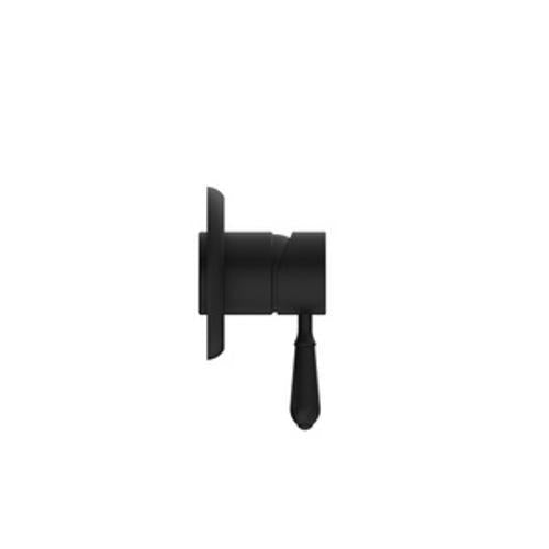York Shower Mixer With Metal Lever Matte Black - Nero
