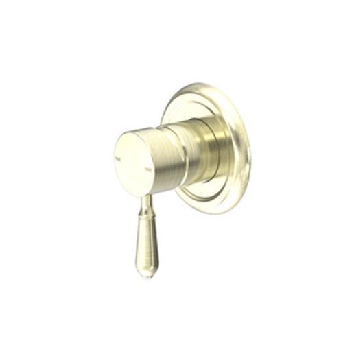 York Shower Mixer With Metal Lever Aged Brass - Nero