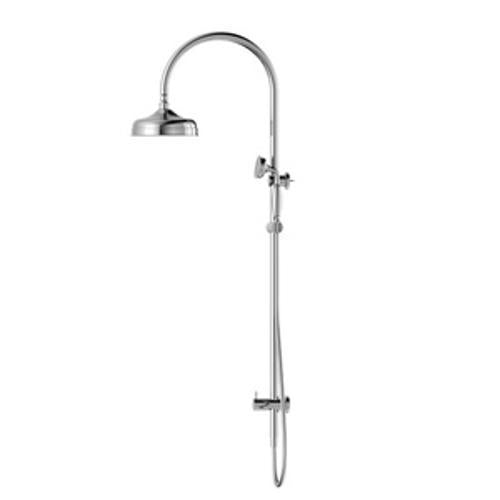 York Twin Shower With Metal Hand Shower Chrome - Nero