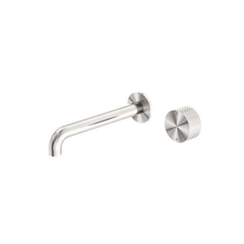 Opal Progressive Wall Basin Set - Nero 185mm Brushed Nickel