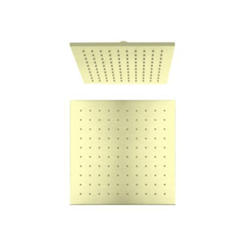 250mm Square Shower Head Brushed Gold - Nero