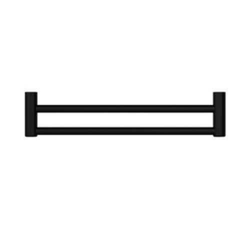 Mecca Care 25mm Double Towel Grab Rail 600mm Matte Black - Nero