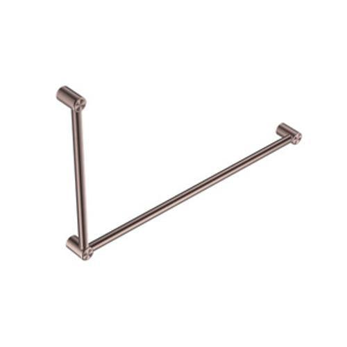 Mecca Care 32mm DDA Grab Rail Set 90 Degree 600 x 1000mm Brushed Bronze - Nero