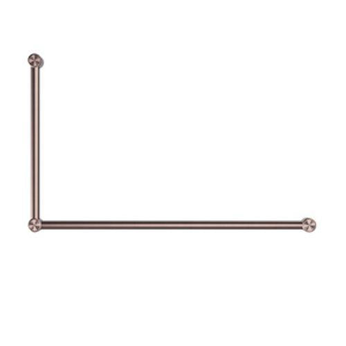Mecca Care 32mm DDA Grab Rail Set 90 Degree 600 x 1000mm Brushed Bronze - Nero