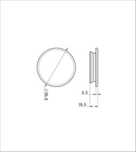 Mecca Care 32mm Grab Rail Cap Brushed Nickel - Nero