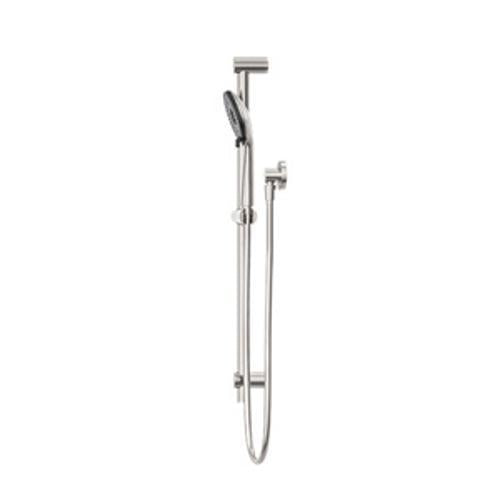 Round Metal Project Shower Rail 4 Star Rating Brushed Nickel - Nero