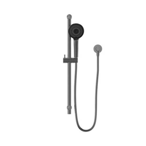 Round Metal Project Shower Rail 4 Star Rating Gun Metal - Nero
