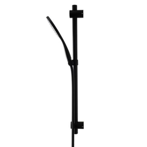 Circo Single Spray Slide Shower Set All Pressures 1.5m Hose Matte Black Wall