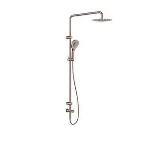 Mecca Care Twin Shower Set - Nero 25mm Grab Rail 900mm Brushed Bronze