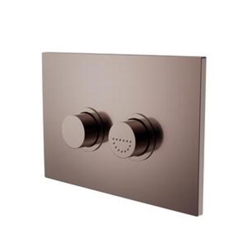 Mecca Care Flush Buttons Plate Brushed Bronze Raised Disabled Care Pneumatic DDA