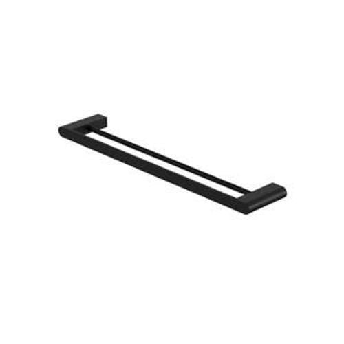 Bianca Double Towel Rail Matte Black - Nero 600mm