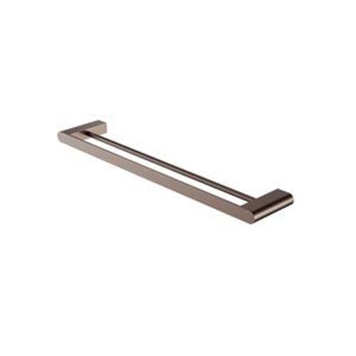 Bianca Double Towel Rail Brushed Bronze - Nero 600mm