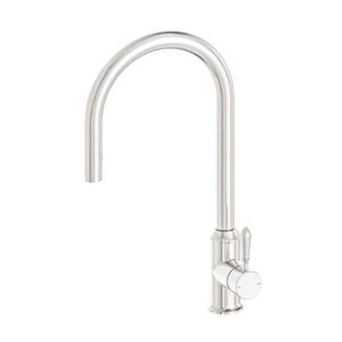 York Pull Out Sink Mixer Brushed Nickel With Metal Lever With Vegie Spray