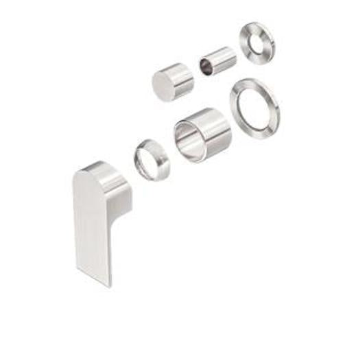 Bianca Shower Mixer Brushed Nickel With Divertor Separate Back Plate Trim Kits