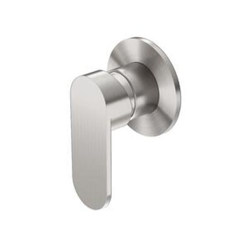 Ecco Shower Mixer Brushed Nickel - Nero 80mm Round Plate