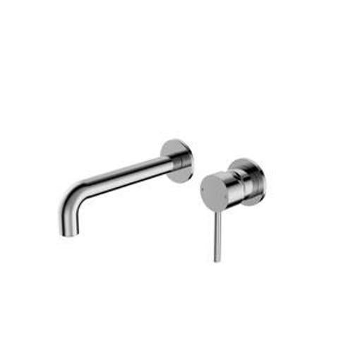 Dolce Wall Basin Bath Mixer Chrome Separate Back Plate - Nero