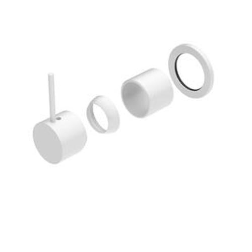 Mecca Shower Mixer Matte White - Nero 60mm Handle Up Plate Trim Kits Only