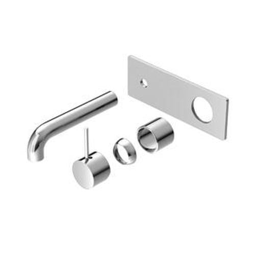 Mecca Wall Basin Bath Mixer Chrome Handle Up - Nero 120mm Trim Kits Only