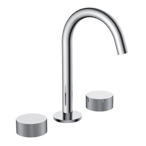 Lente Basin Mixer 3 Tap Hole Deck Mounted Chrome Lead Free - Elementi