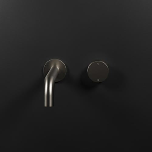 Lente Basin/Bath Mixer 2 Tap Hole Wall Gun Metal Lead Free - Elementi