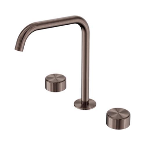 Serenity Bath/Kitchen Set Edge Spout With Metal Handle Brushed Bronze - Nero