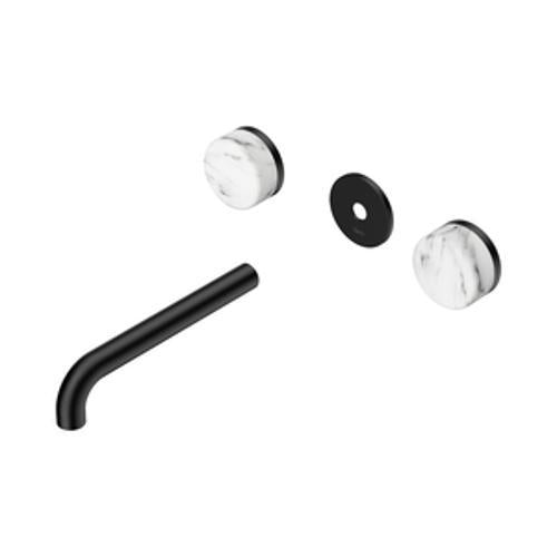 Serenity Wall Basin Set 185mm Spout With Arabescato Corchia Handle Trim Kit Only