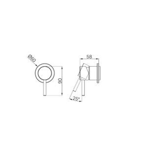 Dolce II Shower Mixer Trim Kits Only Gun Metal - Nero