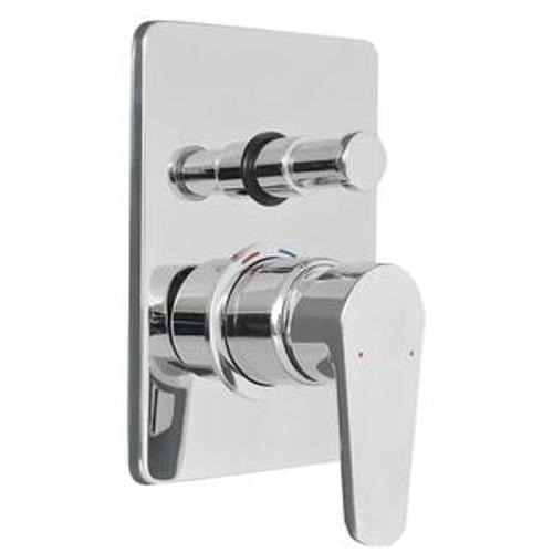 Saluto Shower Mixer with Bath Diverter 135 x 190mm Faceplate With Divertor