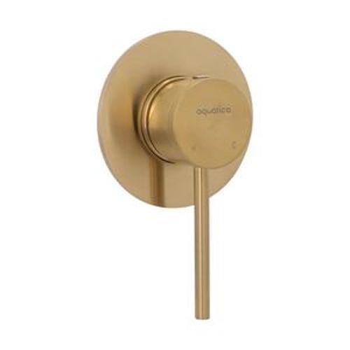 Circo Shower Mixer All Pressures Brushed Gold Wall Mounted - Aquatica