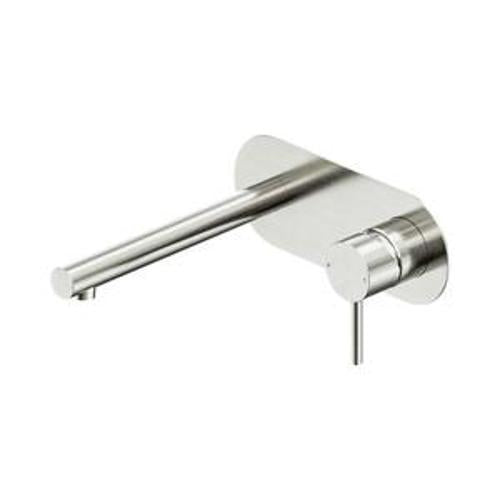 Dolce II Wall Basin/Bath Mixer Brushed Nickel - Nero