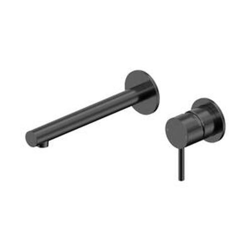 Dolce II Wall Basin/Bath Mixer Separate Back Plate Gun Metal - Nero