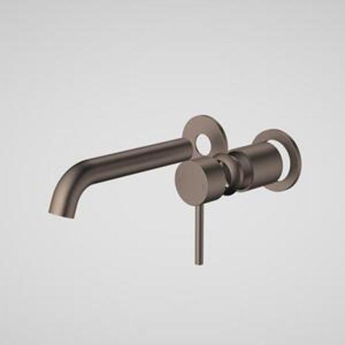 Liano II Wall Basin/Bath Trim Kit 175mm 2 x Round Cover Plates Brushed Bronze