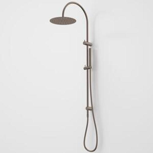 Liano II Rail Shower With Overhead Brushed Bronze - Caroma
