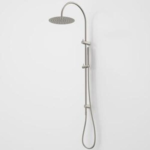 Liano II Rail Shower With Overhead Brushed Brass - Caroma