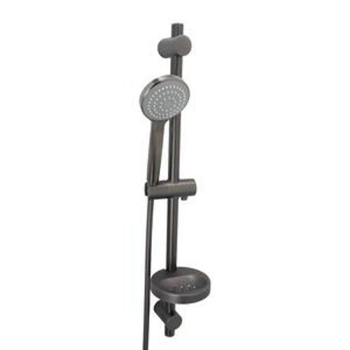 Ajusto Single Spray Handshower Set Gun Metal - Aquatica