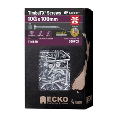 T-REX17 TimbaTX Wood Screw XGuard - Ecko 10g x 100mm 300 Box