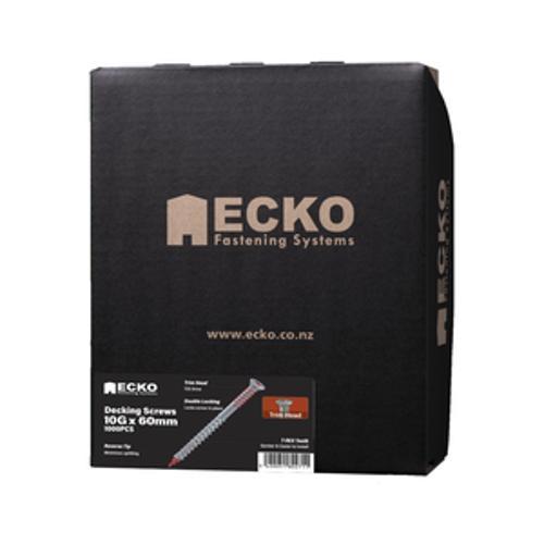 T-REX17 Decking Screw Trim T316 - Ecko 10g x 60mm 1000 Box