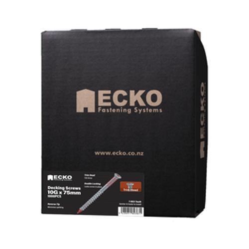 T-REX17 Decking Screw Trim T316 - Ecko 10g x 75mm 1000 Box