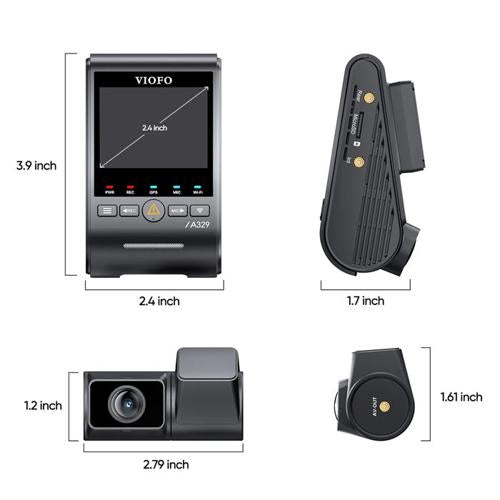 VIOFO DASHCAM A329 4K FRONT 2K REAR CHANNEL WIFI 6 GPS