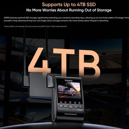 VIOFO DASHCAM A329 4K FRONT 2K REAR CHANNEL WIFI 6 GPS