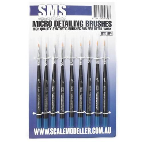 SCALE SYNTHETIC MICRO DETAILING BRUSH SET 9PC