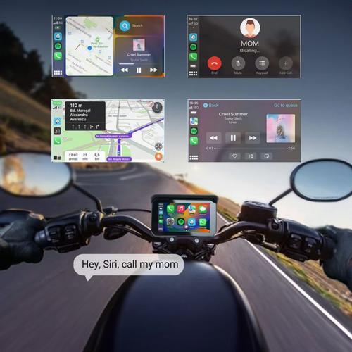 OTTOCAST WIRELESS CARPLAY & ANDROID AUTO 5" SCREEN + CAMERAS FOR MOTORCYCLES IPX